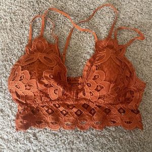Orange Lace Bralette